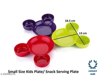 Kids Plate - (B×H×L)17cm×3cmx8cm, Multicolour, Plastic, 1