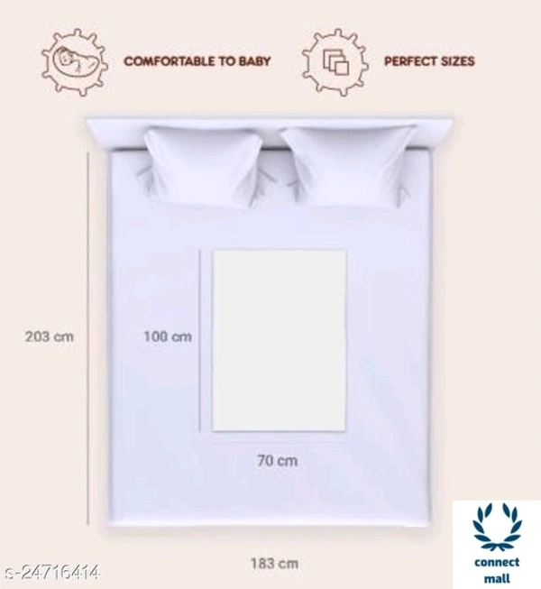 Baby Sleeping Mat Médium size Pack of 2 - Blue & Maroon, Blend, Ledium Size(70cm ×100cm)