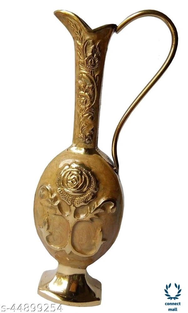 Antique Metal Vase Combo - (L×H×B)7cm×5cm×25cm, Golden Yellow, Metal