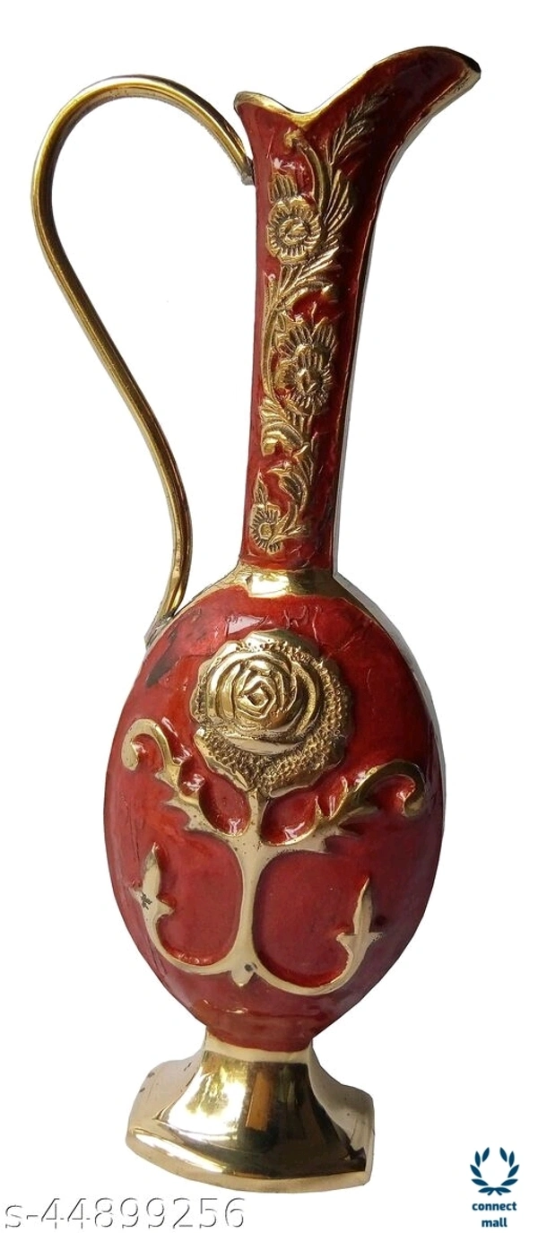 Antique Metal Vase Combo - (L×H×B)7cm×5cm×25cm, Golden Yellow, Metal