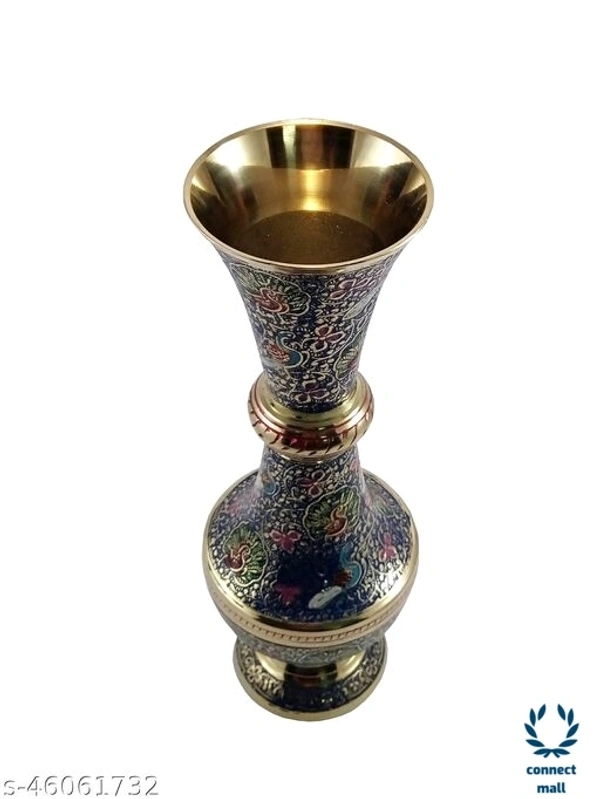 Antique Mmughal Design Vase - (L×B×H)8cm×8cm×21cm, Metal