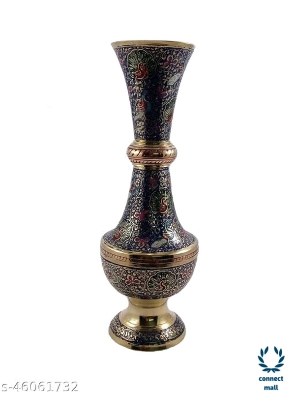 Antique Mmughal Design Vase - (L×B×H)8cm×8cm×21cm, Metal