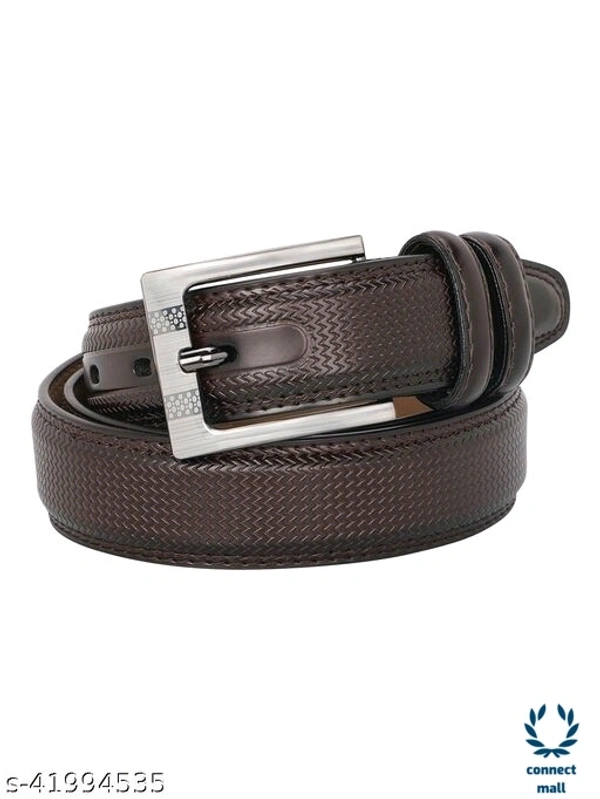 Trendy's Men Belt - Black , Leather, 1