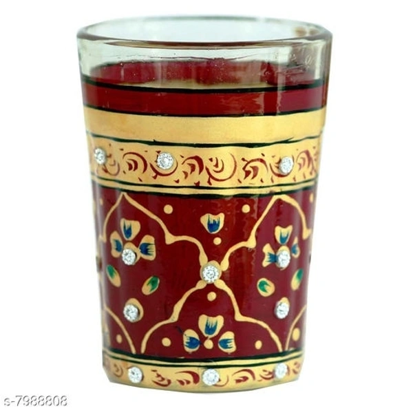 Rajasthani Traditional Jaipuri Meenakri Handpaint Aluminum Decorative Tea kettle for Serve - 1 Litre, Orange