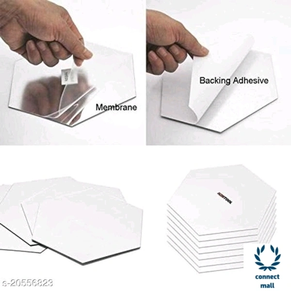 Atulya Arts Silver Decorative Butterfly Acrylic Mirror Wall Sticker Pack of 12