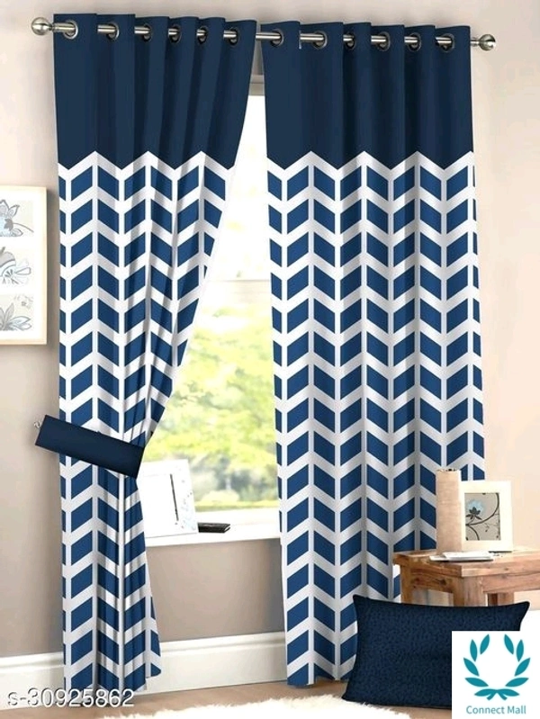 7 Feet Durability WindowDoor Curtain - Blue, 5 Feet
