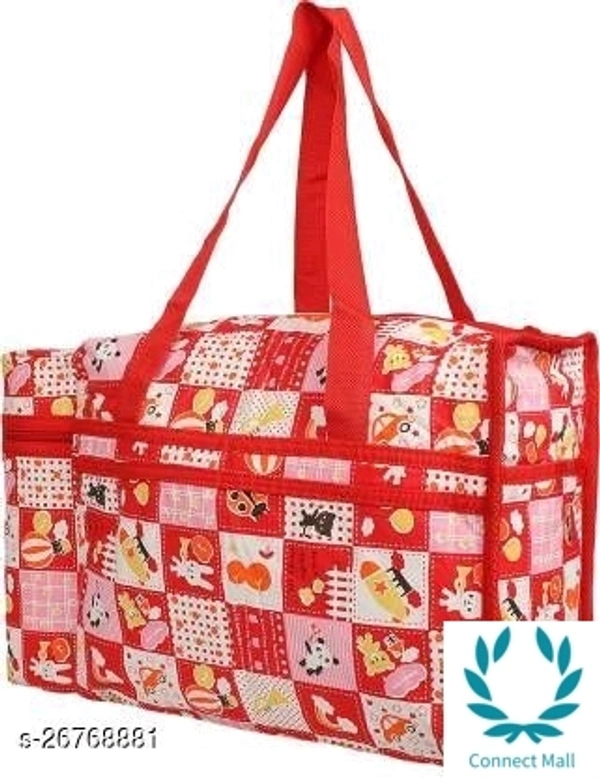 Little Fingers Born Multifunctional new born baby diaper Nappy bag/Diaper Bag/Mother bag with 2 Bottle holders-Very Useful for Mothers Nursery Bag - Red