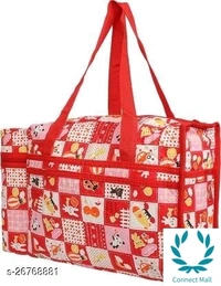 Little Fingers Born Multifunctional new born baby diaper Nappy bag/Diaper Bag/Mother bag with 2 Bottle holders-Very Useful for Mothers Nursery Bag - Red