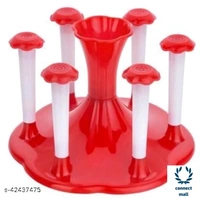 *Stylish Glass Spoon Cutlery Organiser for 6 Glass Stand Holder* - 1 Piece , Pink