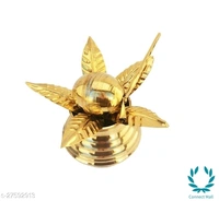 Brass kalash With Nariyal & Leaf - Brass