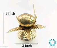 Brass kalash With Nariyal & Leaf - Brass