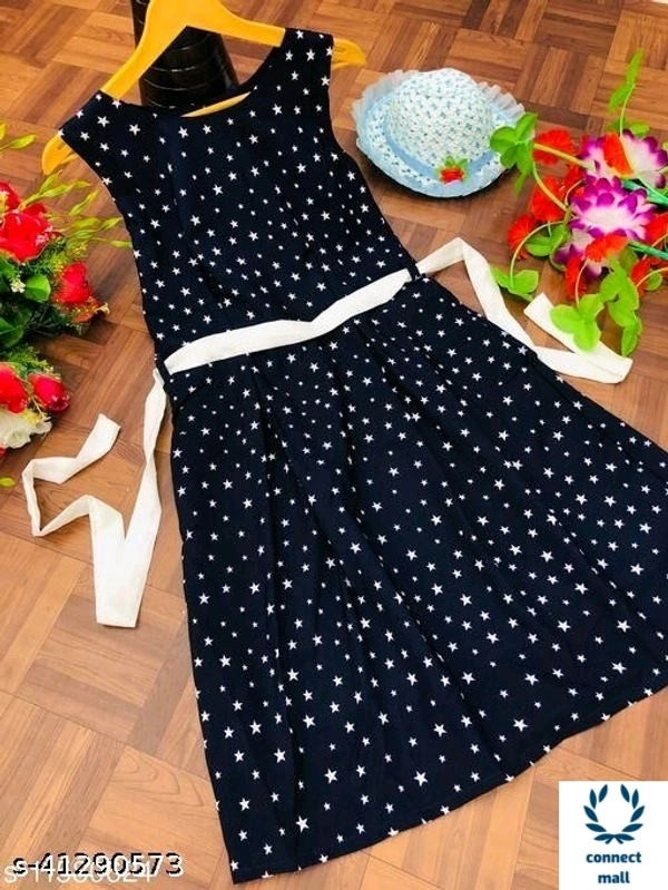 Black & White Boby Print Sleeveless Knee Length Attractive Women Dress - Black & White, Crepe, 3, S