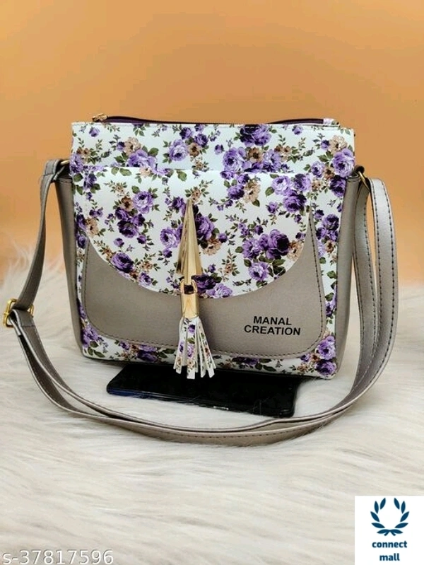 MENAL CREATION Floral Printed High Quality 2 Compartments Sling Bag For Ladies - 1, Free Size, Sling Bag, Black