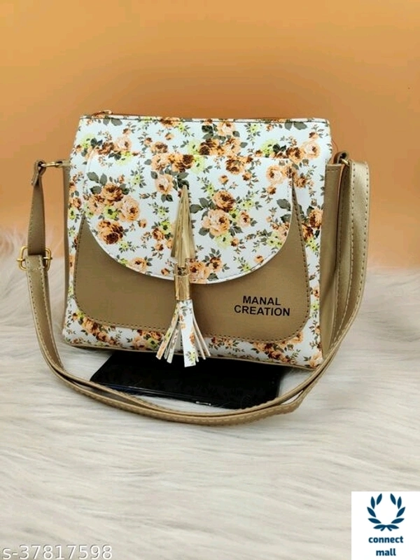 MENAL CREATION Floral Printed High Quality 2 Compartments Sling Bag For Ladies - 1, Free Size, Sling Bag, Black