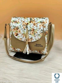 MENAL CREATION Floral Printed High Quality 2 Compartments Sling Bag For Ladies - 1, Free Size, Sling Bag, Black