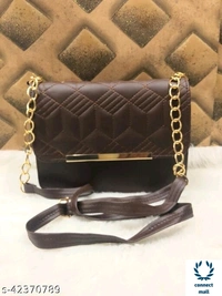 Trendy Fashionable Bottle Green 2 Compartments Ravishing Classy Women Sling Bags - Bottle Green, 1