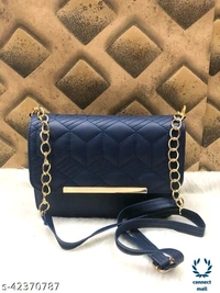 Trendy Fashionable Bottle Green 2 Compartments Ravishing Classy Women Sling Bags - Bottle Green, 1