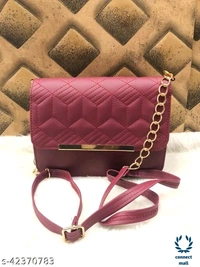 Trendy Fashionable Bottle Green 2 Compartments Ravishing Classy Women Sling Bags - Bottle Green, 1