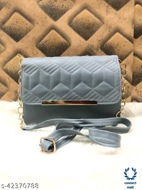 Trendy Fashionable Bottle Green 2 Compartments Ravishing Classy Women Sling Bags - Bottle Green, 1