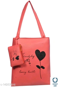 Bag with Pouch Shoulder hand Bag For Women & Girl Pack of 2 - Muddy Red