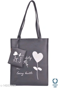 Bag with Pouch Shoulder hand Bag For Women & Girl Pack of 2 - Red & Gray