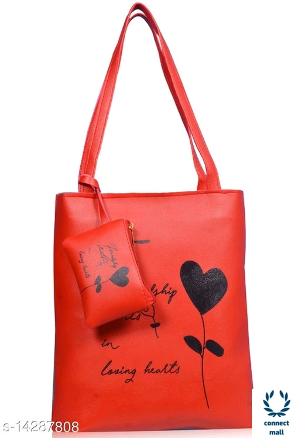 Bag with Pouch Shoulder hand Bag For Women & Girl Pack of 2 - Red & Gray