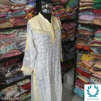 AAKARASHA CHIKENKARI Georgette Kurti - XXL, White, Georgettr, 3