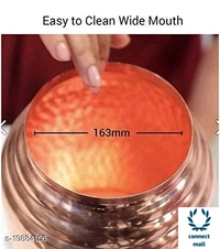 Copper Art Printed Copper water dispenser (Matka/Pot) Container Pot Water Tank 5000 ML with 1 copper glass and Stand for Home< - Copper Printed