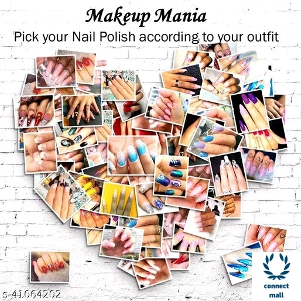Makeup Mania Nail Polish Set of 12 pcs, Nail Paint of 6 ml × 12 pcs, Multicolour Combo Set No.105 - Set of 12 Pieces, set 150
