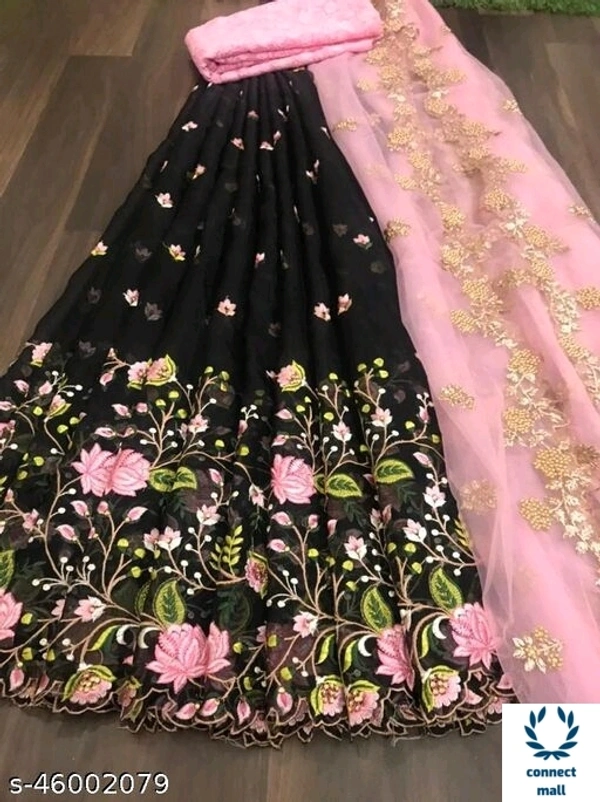 HEAVY BANGLORY SILK WITH MULTY THRED WORK ALLOVER LAHENGHA - L× b, Yellow & Green, Silk