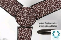 Waterproof & Dustproof Three Blade Fan Cover With 1 Motor Cover - Brown, PVC