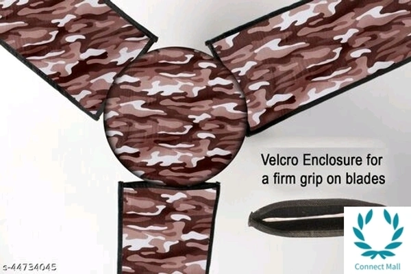 Waterproof & Dustproof Three Blade Fan Cover With 1 Motor Cover - Brown