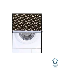 New Fashion Brown Check Printed Washing Machine Cover For IFB(Front Loading) 8.5 kg - Brown, (L×B×H)69cm×63 cm×90cm