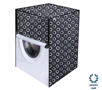 New Fashion Brown Check Printed Washing Machine Cover For IFB(Front Loading) 8.5 kg - Gray , 68cm×68cm×90cm
