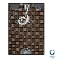 New Fashion Brown Check Printed Washing Machine Cover For IFB(Front Loading) 8.5 kg - Gray, (L×B×H)69cm×63cm×90cm