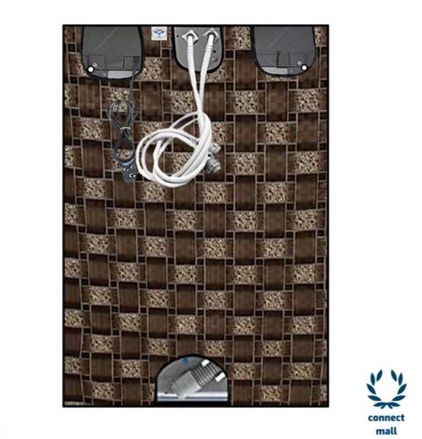 New Fashion Brown Check Printed Washing Machine Cover For IFB(Front Loading) 8.5 kg - Gray, (L×B×H)69cm×63cm×90cm