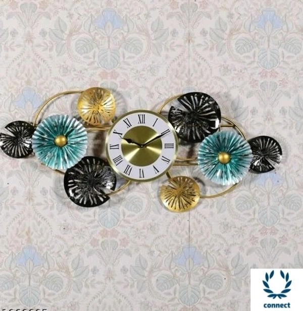 Handicraft Metal wall clock Stylish for Living Room , Living Bed Room, Wall Decor & Hanging Acrylic Decorative 32 inch ×32inch× 16 inch