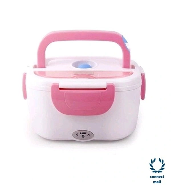 Electric Plastic Design Stainless Steel Microwave Safe Lunch Box Perfect For office and Travel - Pink ,Orange,Blue, Plastic and Stainless Steel, Rectangle
