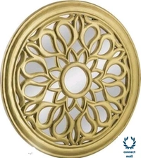 Elegance Wooden Wall Mounted Mirror Perfect for Living Room, Bathroom any corner of the House - Golden Yellow , Wooden