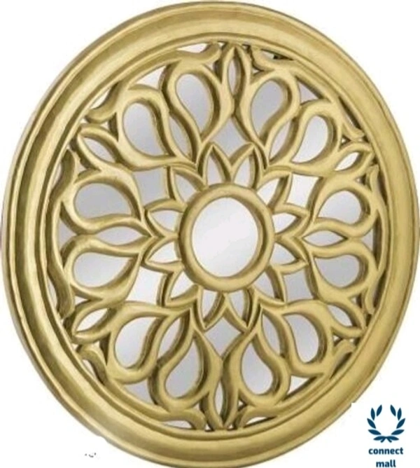 Elegance Wooden Wall Mounted Mirror Perfect for Living Room, Bathroom any corner of the House - Golden Yellow , Wooden