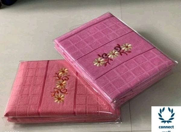 100% Comfy Cotton Bath Towel Combo Set pack of 2 - Pink & Maroon