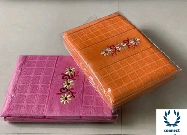 100% Comfy Cotton Bath Towel Combo Set pack of 2 - Pink & Maroon