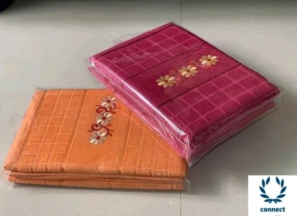 100% Comfy Cotton Bath Towel Combo Set pack of 2 - Pink & Maroon