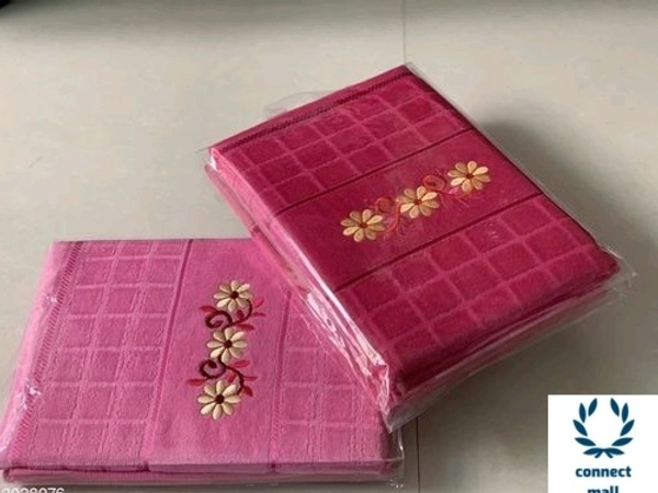 100% Comfy Cotton Bath Towel Combo Set pack of 2 - Pink & Maroon