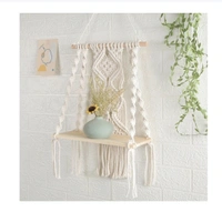 Top Knott Handicraft Macrame Diy Wall Hanging/ Wall Plant HangerStand/ Macrame Cotton pot holder For Home Living Botico - Off White