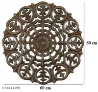 VAS Collection Home Handicraft Wood Mandala Print Circle Toran/Wall Decor/Wall Hanging For Home, Office and Botico 30 inch - (Length×Breadth ×Height)60cm×60×60cm, Green, Wood, 3