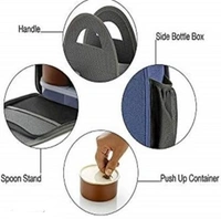 Stainless Steel 4 Container with 1 Plastic Glass