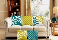 URBAN PLANET Floral Digital Printed Heavy Jute Cushion 3D Printed 16*16 inches Set of 5pieces - Flower Print, Red, 2