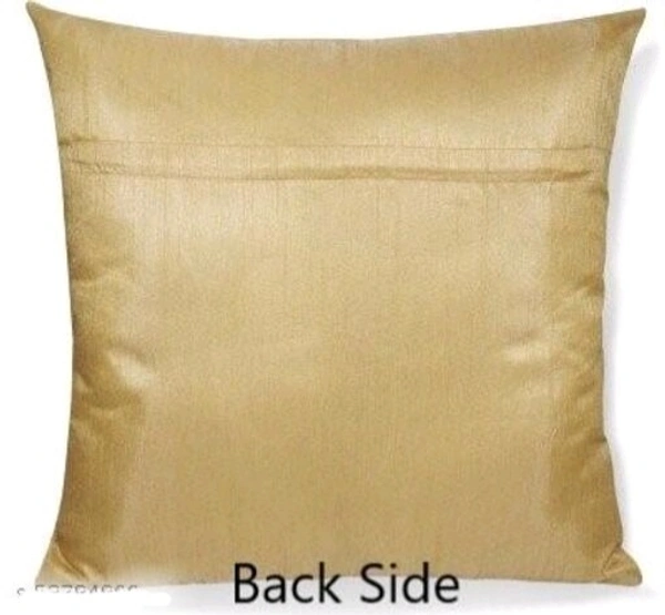 URBAN PLANET Floral Digital Printed Heavy Jute Cushion 3D Printed 16*16 inches Set of 5pieces - 3D Leaves Print, Sea Green