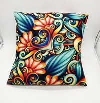 Bharat Paisley 3d Printed Polyester Cushion Cover set Of 5 (12×12) Multicolour - Multicolor